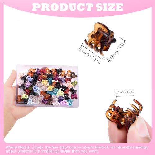 Mini Hair Claw Clips 72 Pcs - Small Jaw Clips for Girls & Women