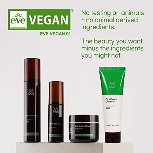 Cica Green Serum 1.7oz l Vegan, Cruelty Free l Facial Serum, Balanced Skin, Soothing, Oil Control l Korean Skin Care, 50ml