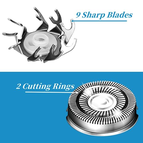 Shaver Head Replacement Blade for Skull Shaver Pitbull Gold Silver Platinum PRO Shaver Replacement Blade 4 Head,Replacement Heads Compatible with Pitbull Skull Shaver Replacement Blades,4 Packs