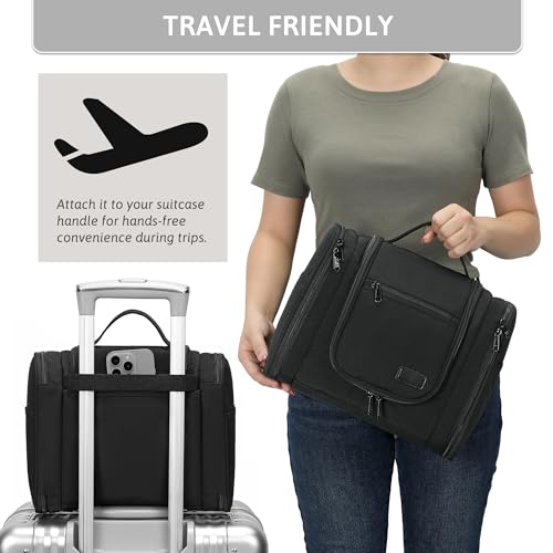 Pearl Angeli Hanging Travel Toiletry Bag - Large Makeup Organizer