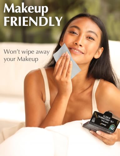 Oil Blotting Sheets for Face with Bamboo Charcoal, 25% Larger, 3-Pack