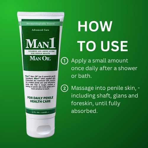 Man1 Man Oil Man1 Collection: Penile Health Gift for His Anniversary, Birthday or Holiday. Give Him a Unique Present He¡¯ll Love. Three Premium Products for Complete Penile Care, Senfla and Body Wash