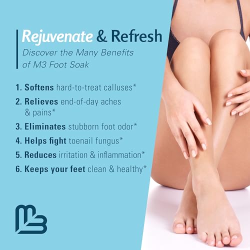 M3 Naturals Tea Tree Oil Foot Soak with Epsom Salt & Essential Oils - 16 oz