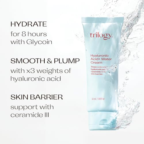 Trilogy Hyaluronic Acid+ Water Cream Lightweight Hydration with Ceramides and Glycoin 1.69 fl oz