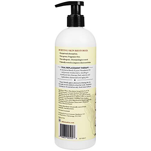 Adamia Therapeutic Repair Lotion with Macadamia Nut Oil and Promega-7, Fragrance Free, Paraben Free, Non GMO, 16 Fl Oz (355337-BC00395319)