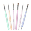 Beetles 6-Piece Nail Art Brush Set - Gel Polish Liner & Dotting Pens