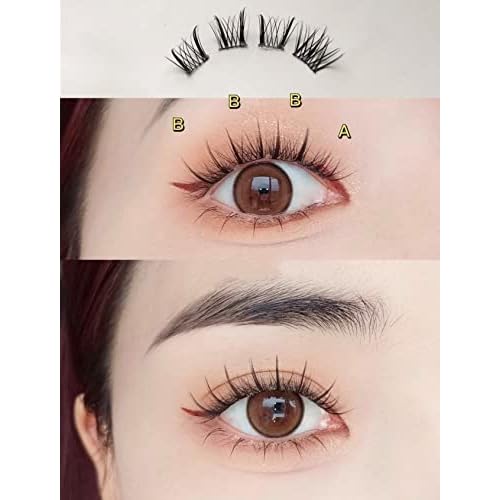 Ninetynine Dreams 100PCs Easy Three Steps Lashes Anime DIY Natural Lash Clusters 11-13mm C+ Curl Beginner Friendly Lightweight & Reusable Individual Waterproof Eyelashes Thin Comfortable Band