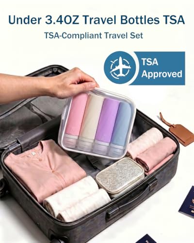 Redfly 13-Piece TSA Approved Travel Bottles Set - Leak-Proof Toiletry Containers