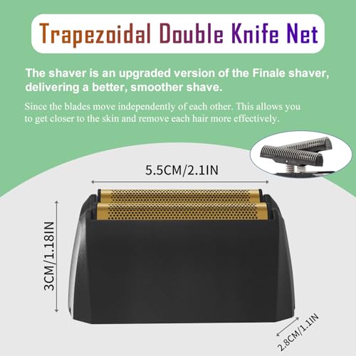 Shaver Replacement Super Close Gold Foil & Cutter Bar Assembly Compatible with Wahl 5 Star Series Vanish Shaver£¨8173-700£© (2 Pack)