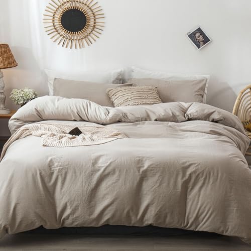MooMee Washed Cotton Duvet Cover Set King Size