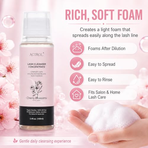 ACTROL Lash Shampoo Concentrate 100ml - Advanced Lash Extension Cleanser