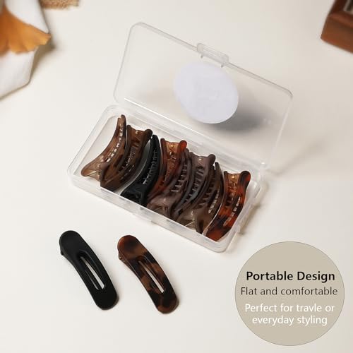 Lahnie Small Flat Hair Clips - 10 Pack for Thin Fine Hair
