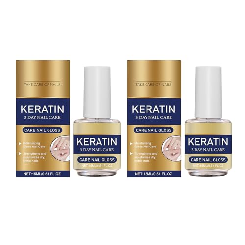 Keratin Nail Care Oil - Intensive Hydration for Dry & Brittle Nails (2 Packs)