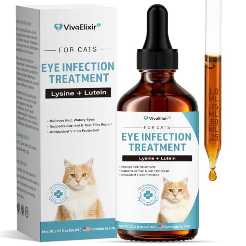 VivaElixir Cat Eye Infection & Vision Support Drops for Cats & Kittens