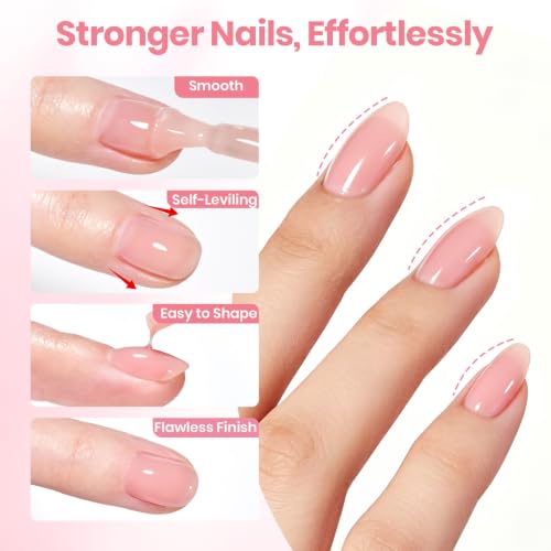 Beetles Builder Gel for Nails C-Rose Pink Soft Nectar 15ml with Nail Art Brush