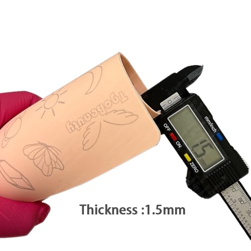 Dual-Sided Tattoo Practice Skin Pad - 1.5mm Silicone, 4pcs