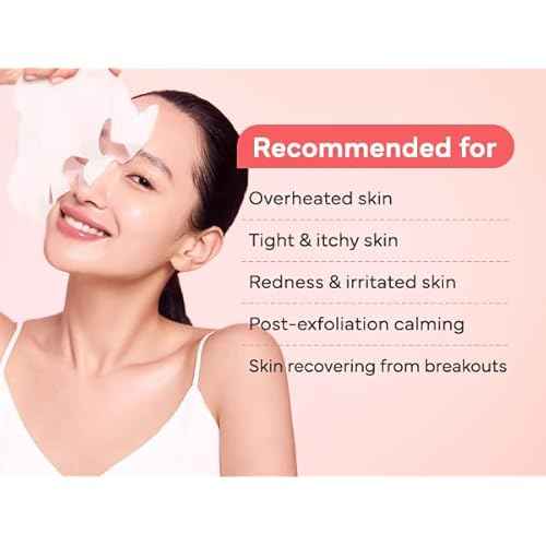SAM¡¯U PH Sensitive Relief Fit Face Mask ? Redness-Reducing & Calming Vegan Sheet Mask with 5 Cica Complex and Tea Tree, Soothing Travel-Friendly Korean Skincare (5 Sheets)