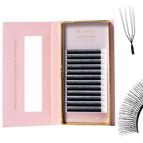 8D U Shaped Eyelash Extensions - 1400 Bundles Premade Fans