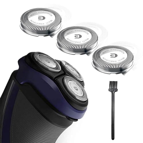 SH30 Replacement Heads Compatible with Philips Norelco Series 3000, 2000, 1000 Shavers, SH30 Blades for Philips Norelco 3900, 3600, 2400 Shaver, 3 Pieces Pack