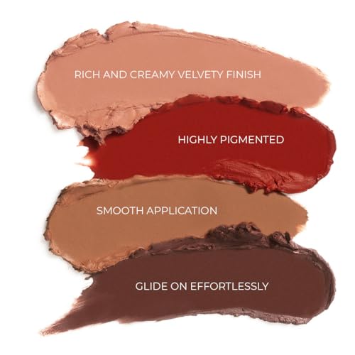 Revolution, Lip Allure Soft Satin Lipstick, Highly Pigmented & Smudge Proof, Long Lasting Creamy Satin Finish, Contains Vitamin E, Vibe Red, 0.11 oz (Pack of 2)
