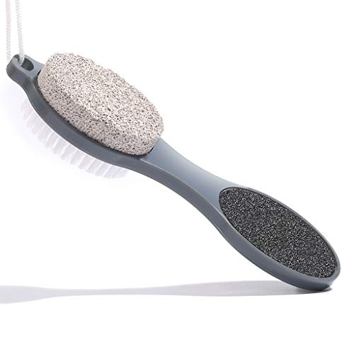 CAREHOOD 4-in-1 Foot File Callus Remover & Pedicure Scrubber Tool