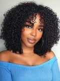 KLAIYI 28-Inch Afro Kinky Curly Lace Front Wig - Glueless & Pre-Plucked