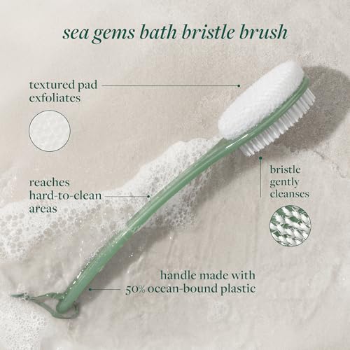 EcoTools Sea Gems Dual-Sided Bath Brush with Long Handle