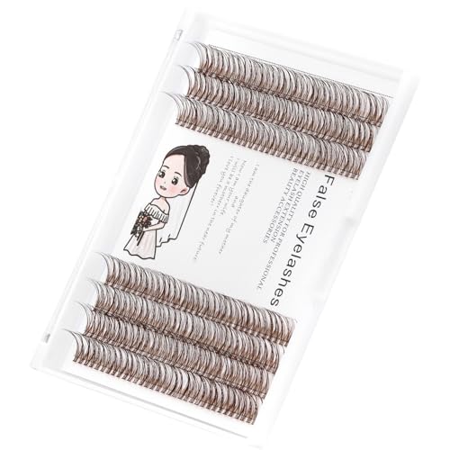 D Curl Eyelash Extensions 12mm Dark Brown - 231 Clusters