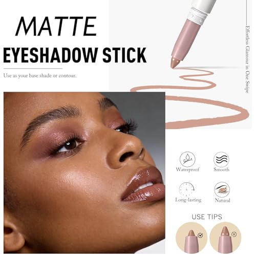 Taupe Brown Eyeshadow Stick - Waterproof Matte Cream Eye Shadow