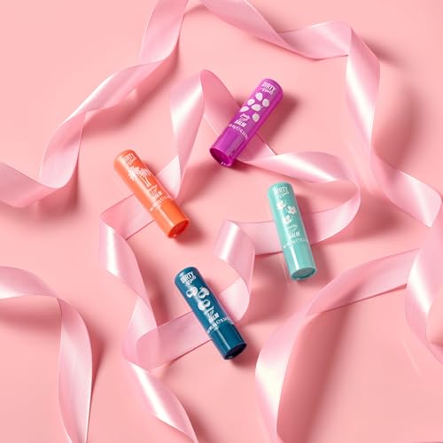 Feed My Lips, Lip Balm Set, 4 x 4g Nourishing, Hydrating Lip Salve Tubes Gift Set, Variaty of Fruity and Flavours