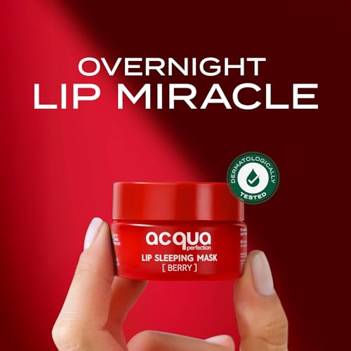 Overnight Lip Sleeping Mask - Intense Hydration & Repair with Shea, Murumuru & Coconut Oil - Antioxidant Rich Berry Lip Balm for Dry, Cracked Lips - 8 Hour Moisture Therapy