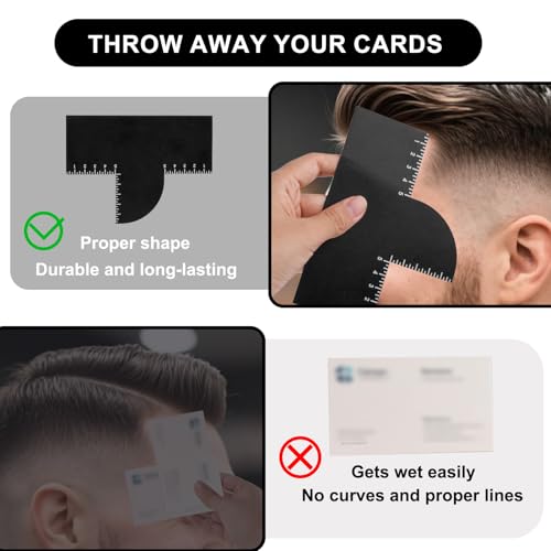 Barber Hairline Shaping Tool with Measurement Scale - Reusable