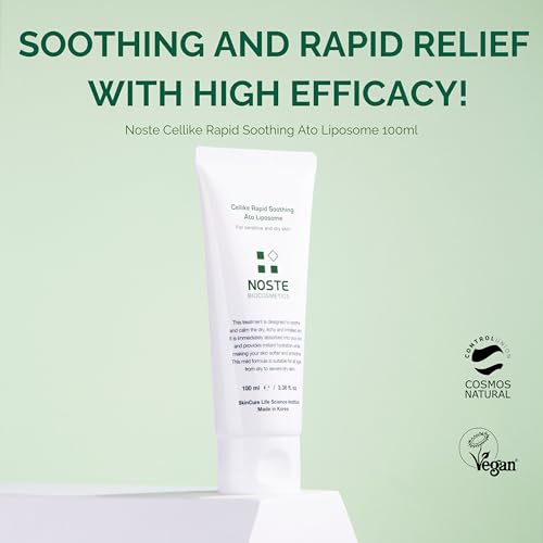 NOSTE SKINCURE Cellike Rapid Soothing Ato Liposome Lotion, Deep Soothing & Skin Barrier Repair for Dry & Itchy Skin, Hypoallergenic, Vegan Lotion, 1.01 fl.oz.