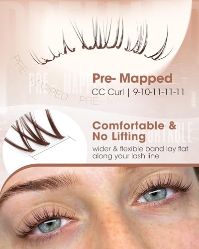 Brown Lash Clusters 9-10-11MM Natural Eyelash Extensions
