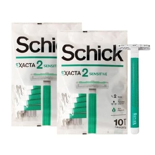 Schick Exacta2 Sensitive Disposable Shaver 20p (10 Count x 2Pack)
