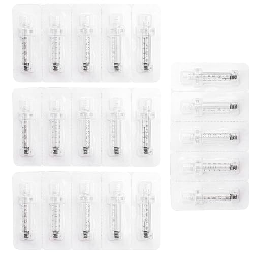20Pcs 0.3ml Empty Dropper Bottles White Plastic Ampoules