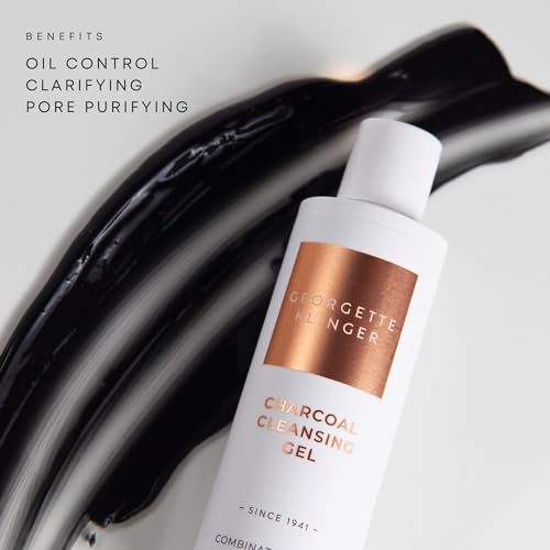 Georgette Klinger Charcoal Cleansing Gel - Gentle Foaming Face Wash: Deep Cleansing, Tightens Pore, Draws Out Dirt & Oil, Oil-Control, Energizing, Refreshing, Soothing, and Hydrating - 6.7 oz