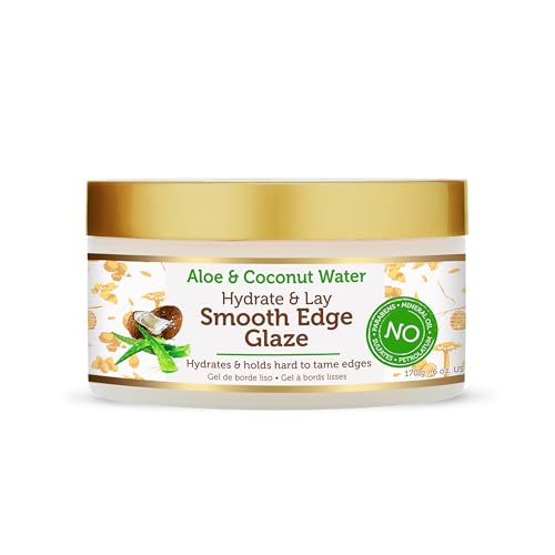 African Pride Moisture Miracle Smooth Edge Glaze ? Maximum Edge Control & Hydration, Non-Flaking Edge Gel | Natural Ingredients, Coconut & Aloe Water | Nourish, Moisture & Hold | 6oz