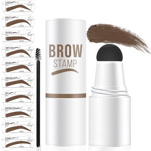 Eyebrow Stencils, Eyebrow Stamp Perfect Eyebrows, Eye Brow Stencil Kits Brow Stamp Eyebrow Kit Smudge-proof for Women With 10PCS Eyebrow Shaping Kit Long-Lasting, Blonde