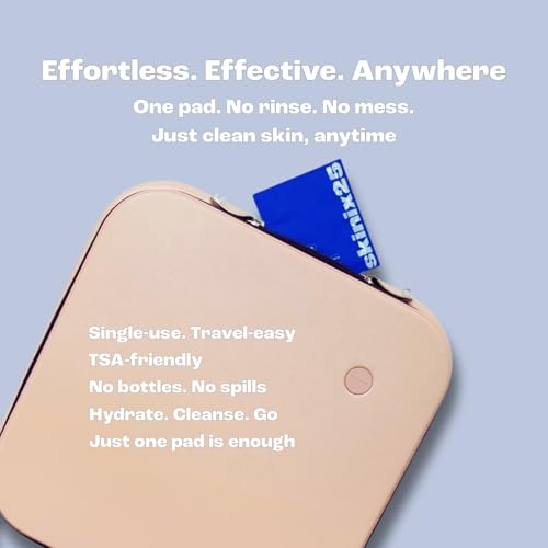 Aquafresh Facial Cleansing Pads ? 20 Individually Wrapped Cotton Wipes for Oily & Combination Skin | On-the-Go Face Wipes for Travel, Gym & Daily Skincare