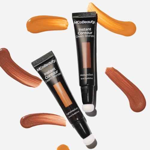 MCoBeauty Instant Contour Cream Bronzer Light to Medium Shade Cream Contour Stick with In-Built Cushion Applicator Concealers & Neutralizing Makeup