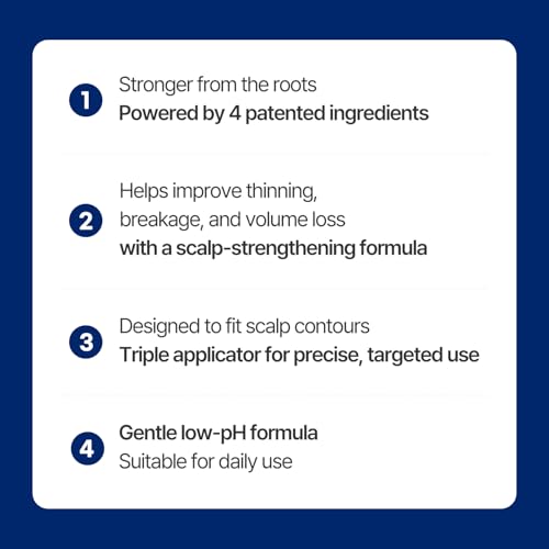 COSNORI Pro-Vit B5 Scalp Therapy Serum with Triple Roller Applicator - Leave-In Treatment for Thinning Hair & Nourishing Roots (2.02 fl oz)