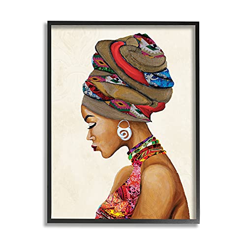 Stupell Industries Woman Wearing Traditional African Fashion Headwrap