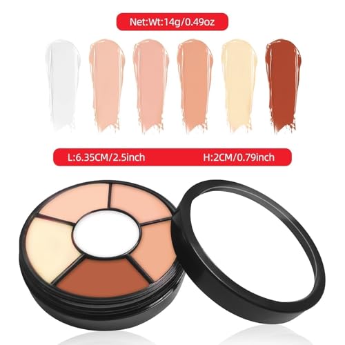 6 Color Flesh Face Body Paint Palette - Washable Makeup for Cosplay