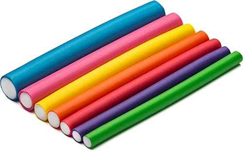 Tifara Beauty Heatless Hair Rollers 42-Pack 7" Soft Foam Curlers