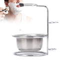 Shaving Set, Metal Shaving Brush Holder, Stainless Steel Shaver Soap Bowl Set for Man, Husband, Father, Valentine's Day