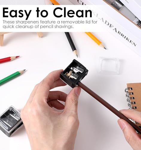 Dual-Size Makeup Pencil Sharpener Set - Portable Eyeliner & Lip Tool