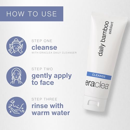 eraclea Daily Bamboo Exfoliant Face Wash - Gentle Cleanser with Hyaluronic Acid for Smoother, Even-Looking Skin for All Skin Types (4 fl oz)