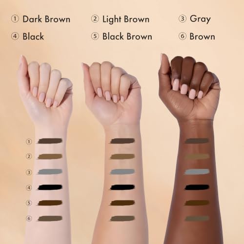 Dual-Ended Eyebrow Pencil with Spoolie Brush – Waterproof Gray