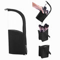 Travel Make-up Brush Holder Organizer Bag£¬Clear Plastic&Oxford Cosmetic Zippered Case£¬Portable Waterproof Stand-Up Makeup Brush Pouch, Professional Artist Small Toiletry Cup (Black)¡¦